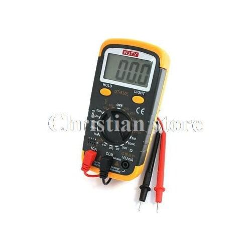 Battery Powered LCD Display Volt Current Resistance Digital Multimeter DT-830L