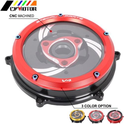 For Ducati Panigale V4 V4S V4 Speciale 2018-2019 Engine Parts Racing Clutch Cover Spring Retainer Clear Motorcycle Accessories