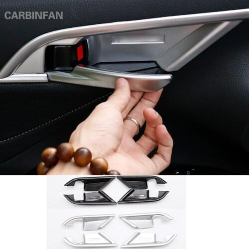 For Toyota 8th Camry 2017 2018 4pcs/lot Car Styling Car Inner Door Handle Cover Sequins Interior Decoration Handle Sticker C699