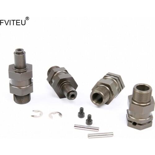 FVITEU 24mm Hex Hub Extended Axle kit for 1/5 scale HPI KM ROVAN baja 5B 5T 5SC King Motor