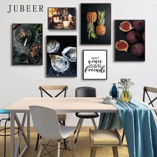 Black and White Wall Art Pineapple Posters on The Wall Coffee Canvas Painting Food Modular Pictures Fruit Posters and Prints