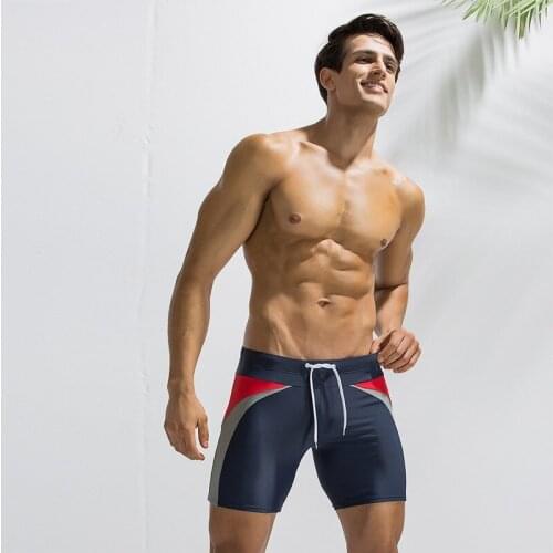 2021 New Boys Swim Trunks Waterproof Quick Dry Bathing Suit Man Diving Five-point Swimming Boxer Briefs Gay Beach Shorts Wear