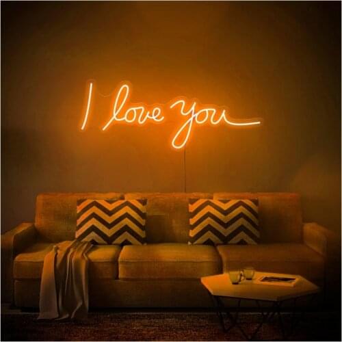 OHANEONK Neon Sign of I love you LED Custom Neon Light Wedding Favor Sign Party Proposal Engagement Gift Room Home Decor