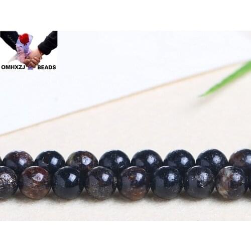 OMH Wholesale JD210 6 8 10mm Natural Jewelry DIY Making Bracelet Necklace Natural AAA Gold Mica Loose Spacer Round String Beads