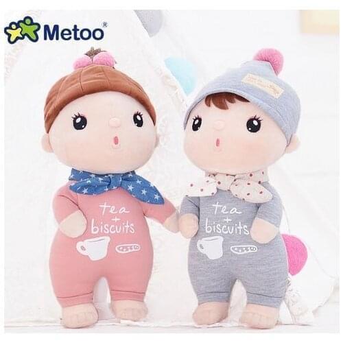 Metoo original Angela Plush Sweet Lovely Stuffed Baby Kids Toys for Girls Birthday Christmas Gift Lion Rabbit Bear Panda Doll