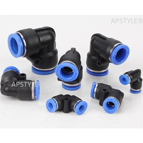 L Shaped Elbow 10mm 8mm 6mm 12mm 4mm OD Hose Tube One Touch Push in Air Pneumatic Connector Fittings Plastic Gas Quick Fitting