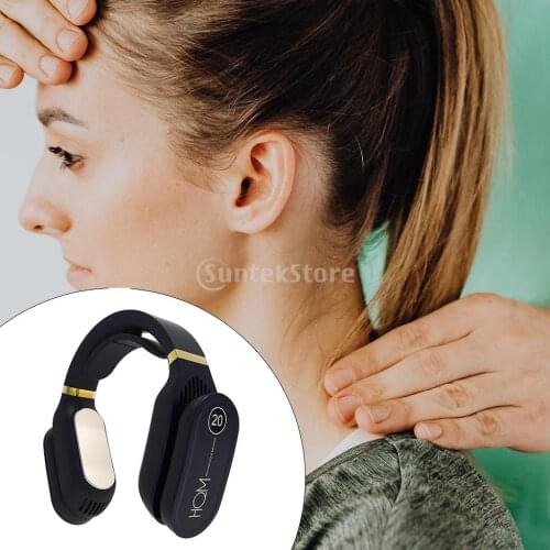 Portable Hanging Neck Fan Cooling Heater Air Conditioner Wearable Fan Neck Massager Sports Fan Neck Hanging Warmer Cold