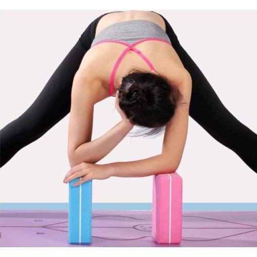 Multi-Color Striped Portable Belt Yoga EVA Practice Foam Bricks Childrens Dance Aids Yoga Bricks