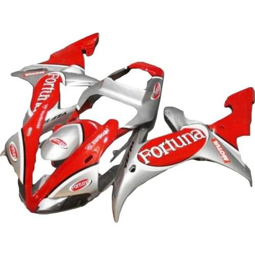 Grey red Motorcycle fairing kit for YAMAHA R1 fairing kit 02 03 R 2003 R1 2002 fairings free customKT34