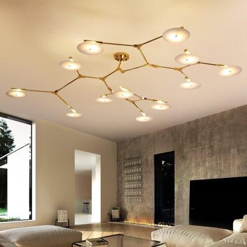 Modern LED Ceiling Light Branches Chandelier Living Room Dining Room Bedroom Metal Pendant Light LED Suspension Lamps PA0126