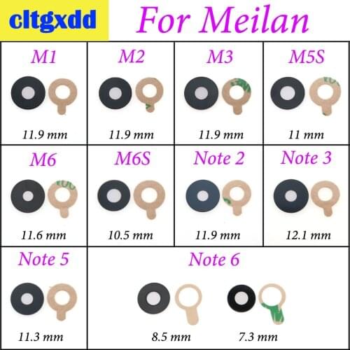 Cltgxdd Rear Back Camera Glass Lens For Meizu For Meilan M1 M2 M3 M3S M5 M5S Note 2 3 5 6 S6 note6 Camera Glass Lens