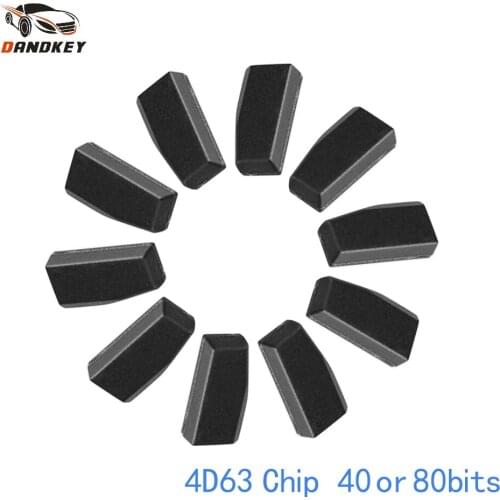 Dandkey 10X Transponder For Mazda Ford OEM Megamos 4D63 Chip 40/80 Bits Carbon Remote Car Ceramic Key Blank High Quality