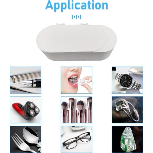 Watch Ultrasonic Cleaner 40kHz High Frequency Vibration Cleaning Bath Jewelry Eyeglasses Cleaner 360 Degree Cleaning Machine
