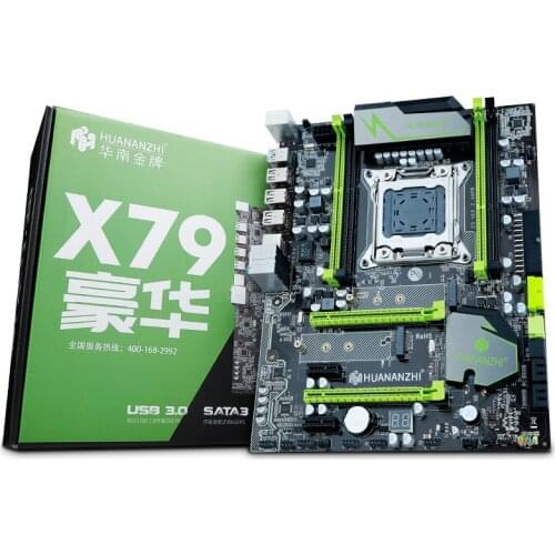 X79 motherboard LGA2011 ATX USB3.0 SATA3 PCI-E NVME M.2 SSD support REG ECC memory and Xeon E5 processor X79 USB3.0 X79