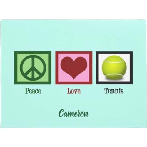 Fun Peace Love Tennis Cute Custom Doormat Home Decoration Entry Non-slip Door Mat Rubber Washable Floor mat