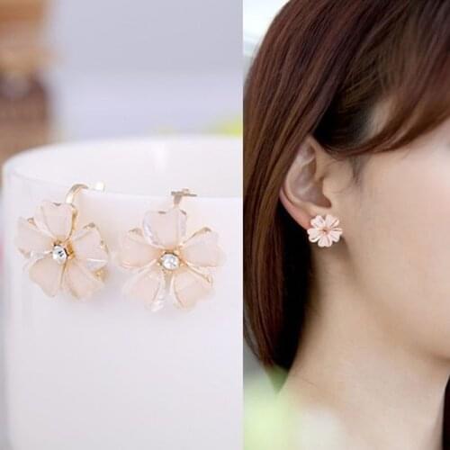 JIOFREE Acrylic petal Clip On Earring Fashion Jewelry for Women Non Pierced Earrings Fashion Geometric Statement Earring
