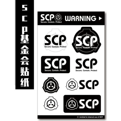 1 Set SCP Logo Credit ID Card Sticker Special Containment Procedures Foundation Sticky Cosplay Accessory Props