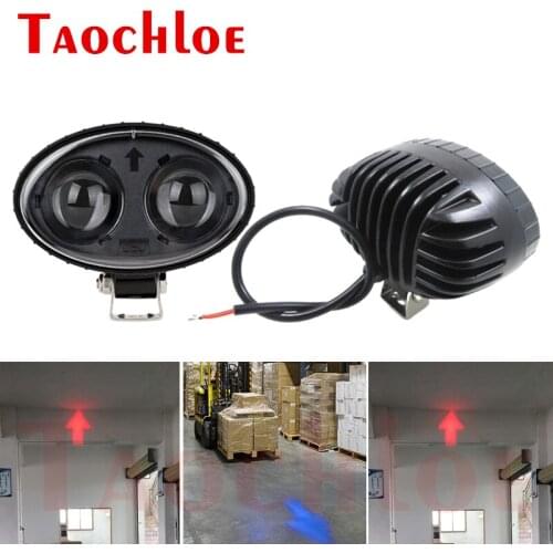 1Pc 10V - 80V Red Blue Arrow LED Forklift Lights Safety Lamp Crane Truck Vehicle Warning Light Signal Forklift Lamps 24V 48V