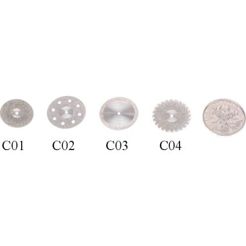 10pcs Dental Ultra-thin Double Sided Diamond Cutting Disc Wheels for Dentures Polishing Dental materials