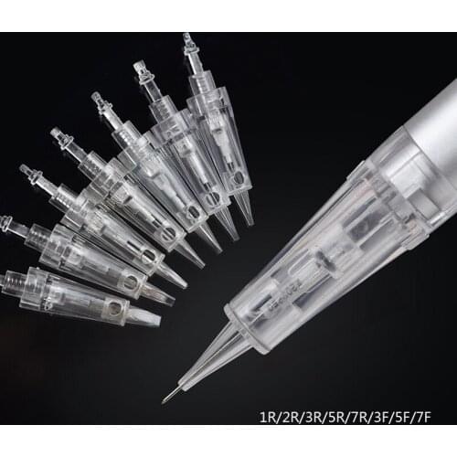 200Pcs micro needles for Permanent Makeup machine Needles Sterilized eyebrow lips gun tattoo needle micro needling