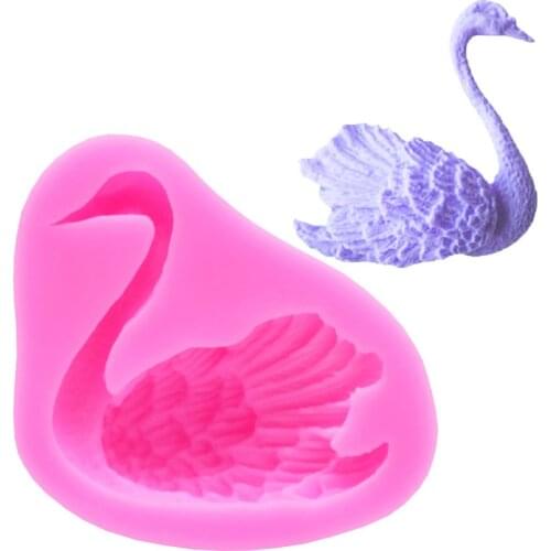 Silicone Mould 3D Swan Shape Candy Soap Cake Decorating Tools Fondant Cake Chocolate Stencils Kitchen Pastry Baking Tools