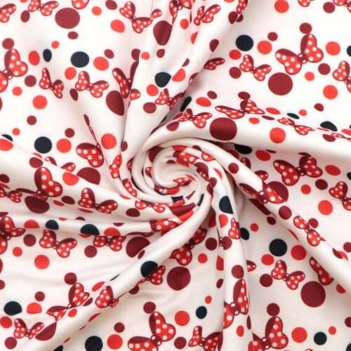 50*145cm Flowers Double Brushed Poly Knit Stretch Sewing Quilting Fabrics Needlework Material DIY Handmade Cloth,1Yc15275