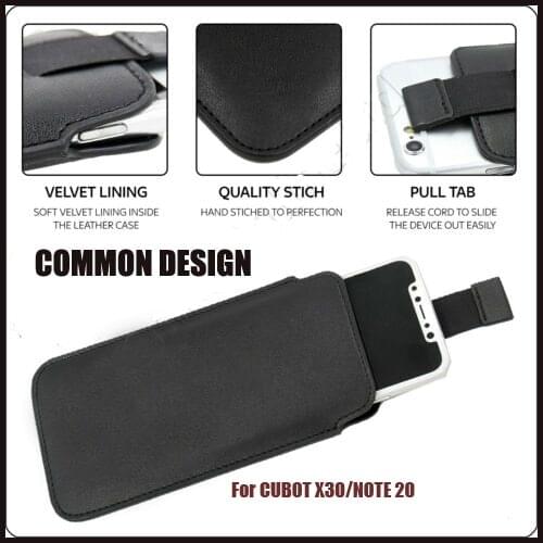 Casteel PU Leather Case For Cubot X30 NOTE 20 C30 J9 Pull Tab Sleeve Pouch Case Cover