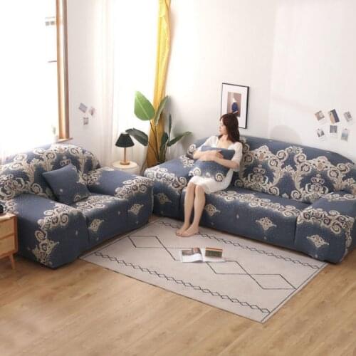 Floral Slipcovers Stretch Plaid Sofa Covers for Living Room Elastic Couch Chair Cover Sofa Towel Home Decor 1/2/3/4-seat F8492