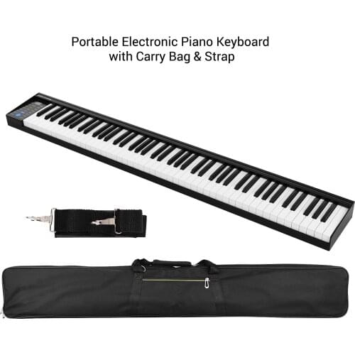 88 Keys Digital Electronic Piano Keyboard MIDI Output Built-in Stereo Speakers Light Strip with 400 Tones 128 Rhythms 80 Songs