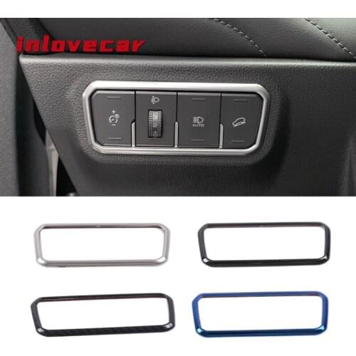 For Haval F7 F7X 2018 2019 2020 Car Headlight Switch Decorative Stainless Adjustment Button Decorative Box Interior Mouldings