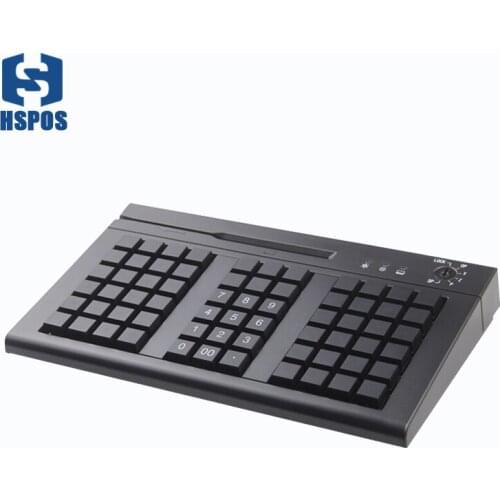 KB66 66 KEYS pos keyboard PS/2 RJ45 WITH magnetic card readers Electronic lock