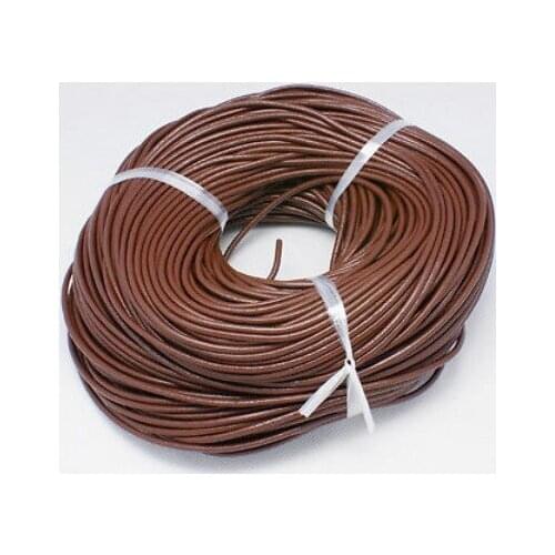 D43 DIY cord 1 5mm Brown Hot factory price WON Genuine Round 100% COW Real Leather Jewelry Cord String For Bracelet & Necklace