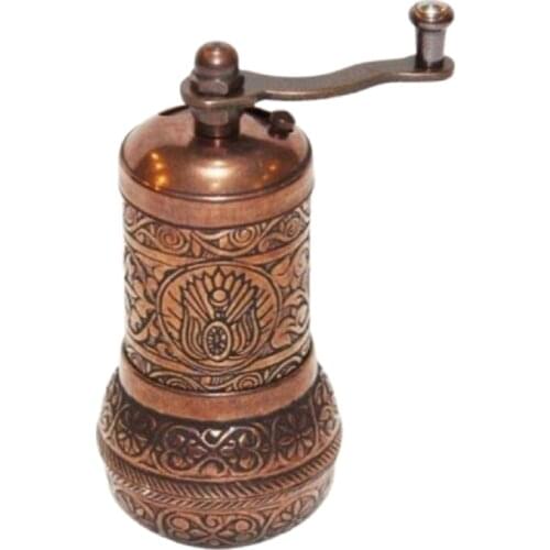 1 PCS Antique Style Turkish Copper Grinder,Authentic Anatolian Salt Pepper Mill, Spice Grinder, Pepper Spice and Coffee Mil