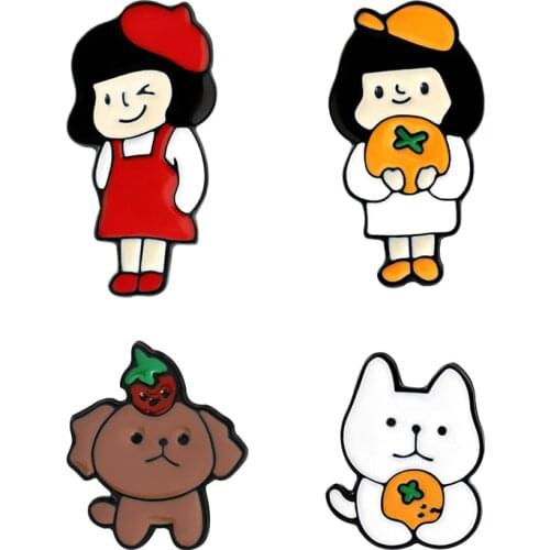 Cute Avatar Lapel Pins Enamel Badges Anime Brooches For Backpack Women Hijab Pins Decorative Badges Large Brooch For Clothes