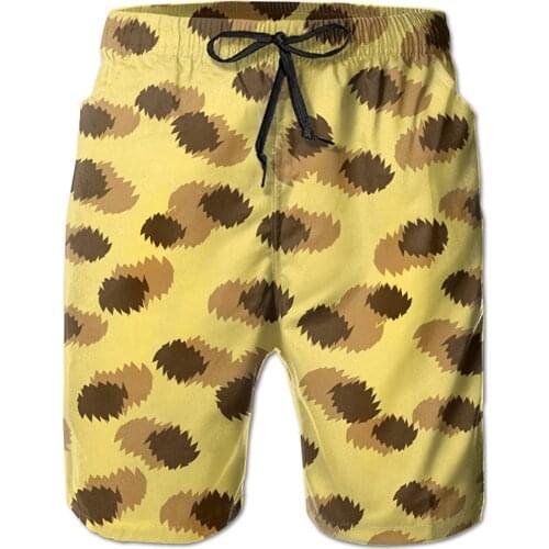 Men 's Bandana Swim Shorts Leopard Print-Cartoon Summer Short Beach Quick Dry Swim Casual Board Shorts