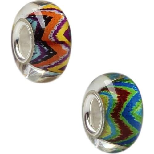 2018 New 925 Sterling Silver Sticker Flower Light Murano Glass Beads Charms DIY Fit For European Original Bracelets And Necklace