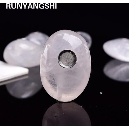 Natural Clear quartz Raw Pipette white Quartz Crystal Pipe For Reiki Healing Energy Meditation