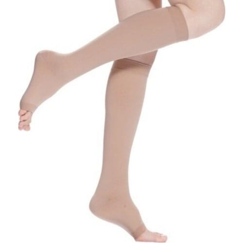 18-21mm Hg Women Yoga Socks COMPRESSION KNEE HIGH Open Toe Men Women Support Lady