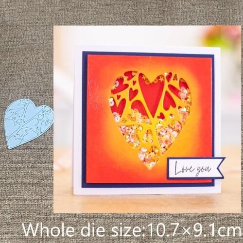 New Design Craft Metal stencil mold Cutting Dies heart background decoration scrapbook die cuts Album Paper Card Craft Embossing