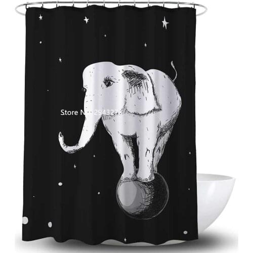 Octopus Glasses Gorilla Pattern Waterproof and Mildewproof Washable with Hook Black and White Shower Curtain Bathroom Decor