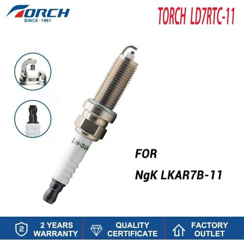 Original Candle TORCH LD7RTC-11 Spark Plug for NgK LKAR7B-11 Replacement Ignition Auto Parts Durable High Temperature
