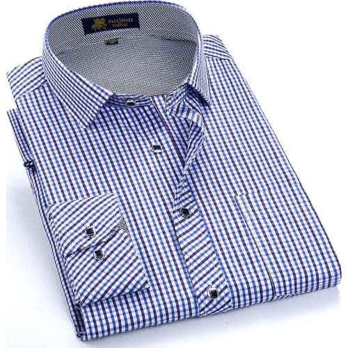 Мужские клечатые рубашки PAULJONES China At AliExpress