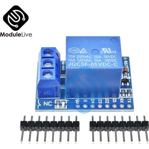 10PCS 5V 1 Channel 1-CH ESP8266 Relay Shield V2 WeMos D1 Mini ESP8266 Board For WeMos D1 Mini Relay Module For Arduino ESP8266