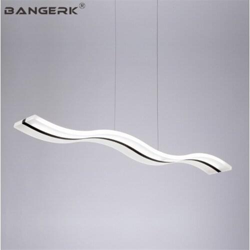Simple Wave Shape LED Pendant Light Dimming Luminaire Modern Acrylic Hanging Lamp Home Decor Pendant Lighting Fixtures lampa