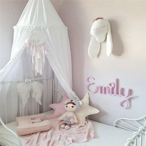 Cute Kids Room Wall Decoration Single Door Hanging Net Children Bedroom Decor Cotton Kids Girls Ball Mantle Nets Tents