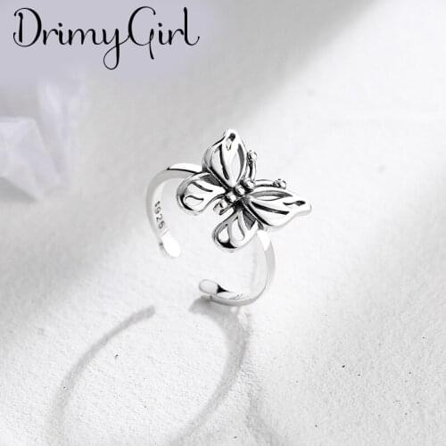 Vintage Butterfly Rings for Women Bridal Wedding Engagement Fashion Party Jewelry Gifts Wholesale 2021