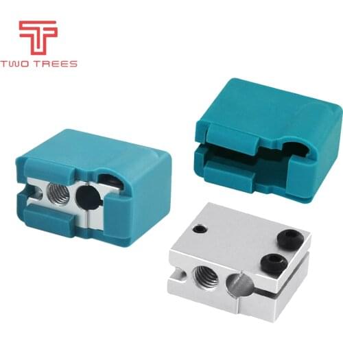High Quality Volcano Silicone Sock Heater Block Aluminum For E3D Hotend PT100 Sensor Thermistor 3D Printer Parts Heat Block