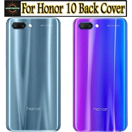 100% New For Huawei Honor 10 Battery Cover Back Glass Case Honor10 Rear Door Housing For Huawei Honor 10 Back Glass Cover