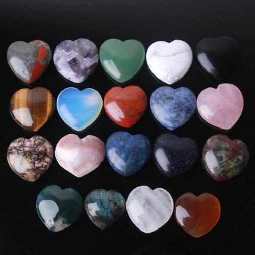 1pc Natural Peach Heart Gemstone Healing Jewelry Decoration Gift
