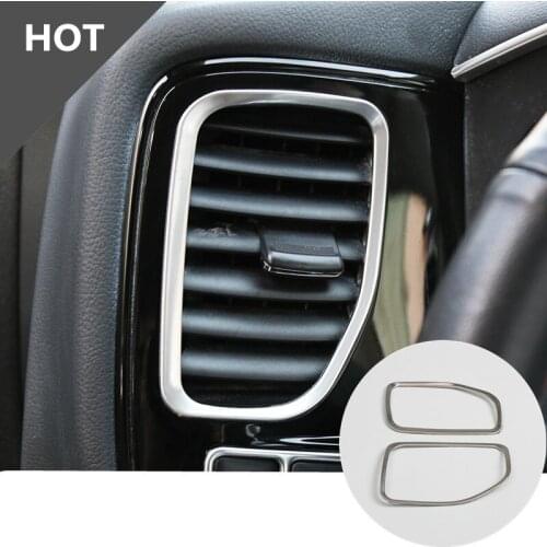 For Mitsubishi Outlander Interior Dashboard Air Vent Outlet Cover Trim 2013-2016 2pcs Car Accessories Interior Car Decor